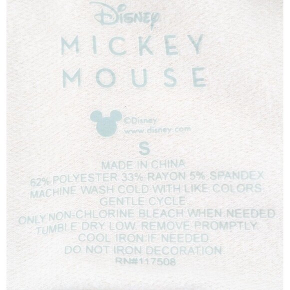 Disney Beige Mickey Mouse Super Soft Graphic Pullover Sweatshirt Size Small - Picture 2 of 4